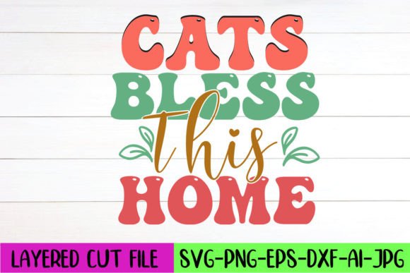 Cats Bless This Home Retro SVG Design Review