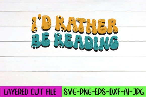 I'd Rather Be Reading Retro SVG Design