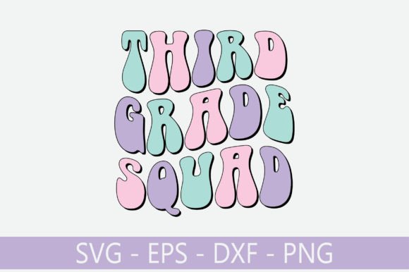 Third Grade Squad Retro Svg Design